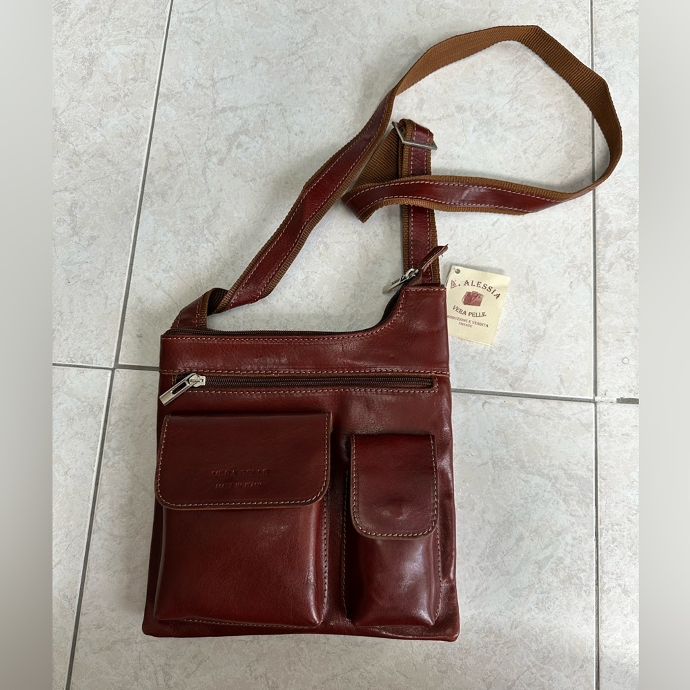 NWT - Genuine Italian Leather Crossbody Purse